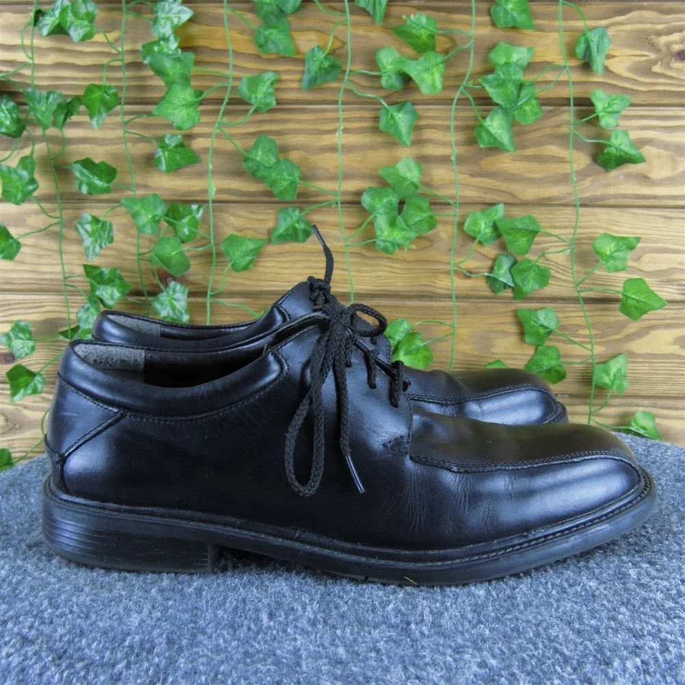 Nunn Bush Men's  Derby Oxfords Black Leather Size‎ 8.5 Medium Gently Used 2025